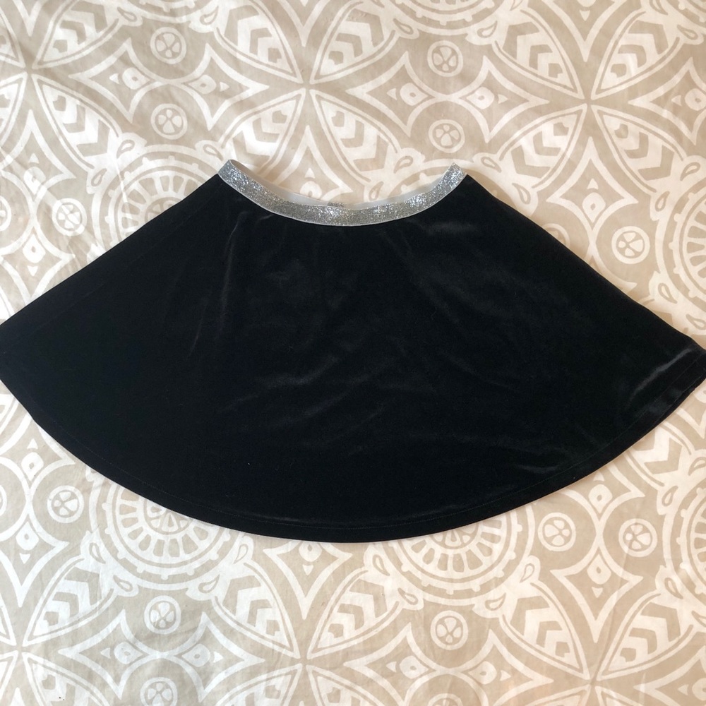 Lands End Velvet Skirt